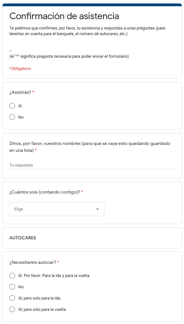 captura 1 de cómo era el formulario encuesta de asistencia